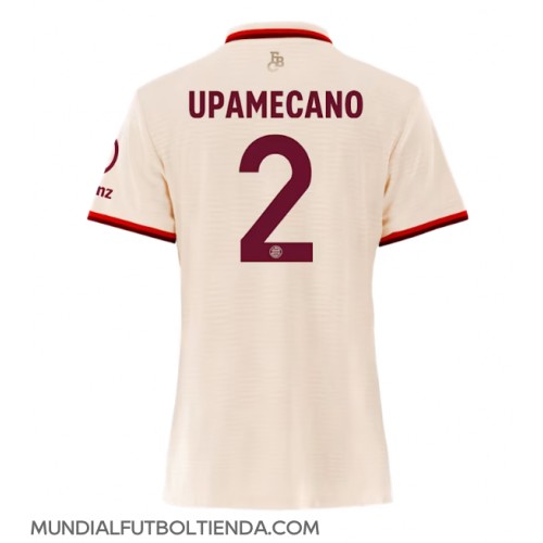 Camiseta Bayern Munich Dayot Upamecano #2 Tercera Equipación Replica 2024-25 para mujer mangas cortas